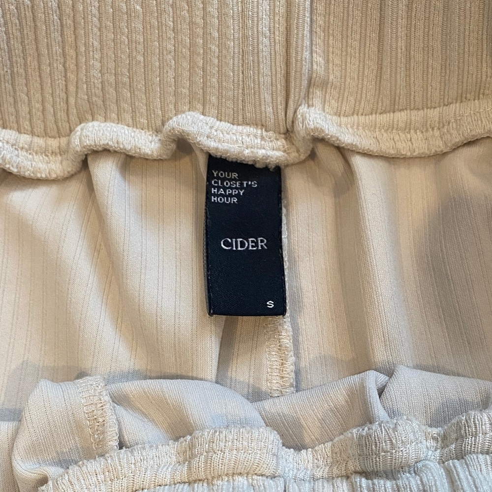 Cider Cream Wide-Leg Ribbed Pants - Picture 5 of 5